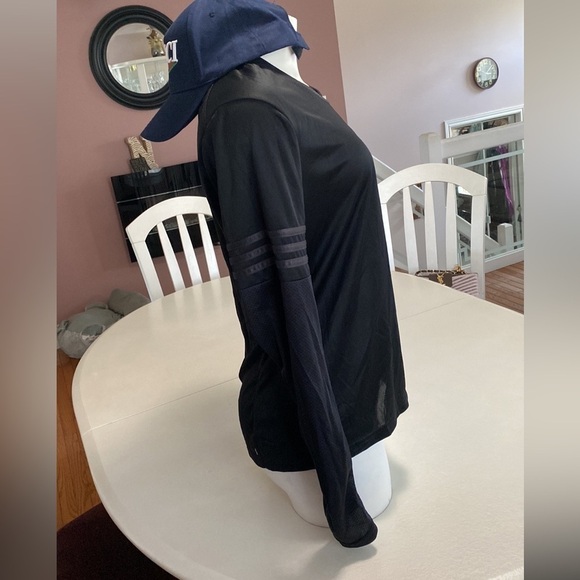 Adidas Running Climate long sleeve top with logo in black Sz L - Picture 10 of 16